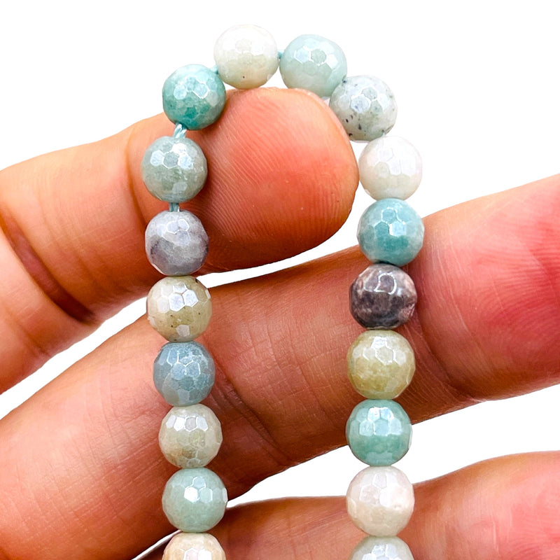 8mm Round Cut Amazonite Shine