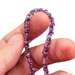 4.5mm Thunder Polish Glass Crystal Peanut Amethyst