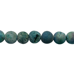 8mm Druzy Round Magic Green