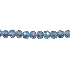 6mm Thunder Polish Glass Crystal Roundel Cut Green Magic
