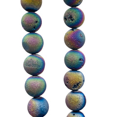 8mm Druzy Round Magic Rainbow