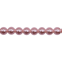 6mm Round Thunder Polish Glass Pearl Pink