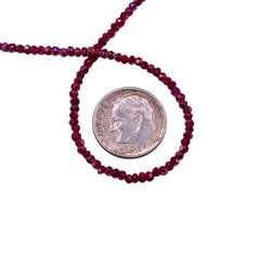 2mm Thunder Polish Glass Crystal Roundel Cut Ruby Jade AB