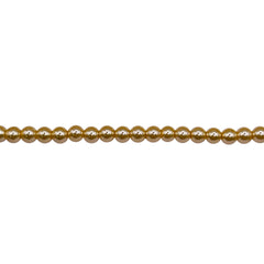 3mm Round Thunder Polish Glass Pearl Gold