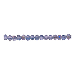 4mm Thunder Polish Glass Crystal Roundel Cut Blue Magic