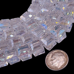 10mm Cube Glass Crystal Clear AB