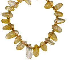 9-13mm Chips Citrine side drilled