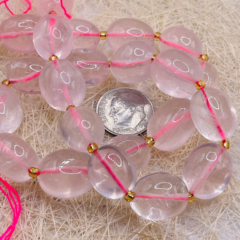 12 to 18mm Smooth Nugget Rose Quartz