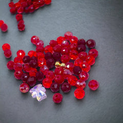 Thunder Polish Glass Crystal Ruby Bead Kits