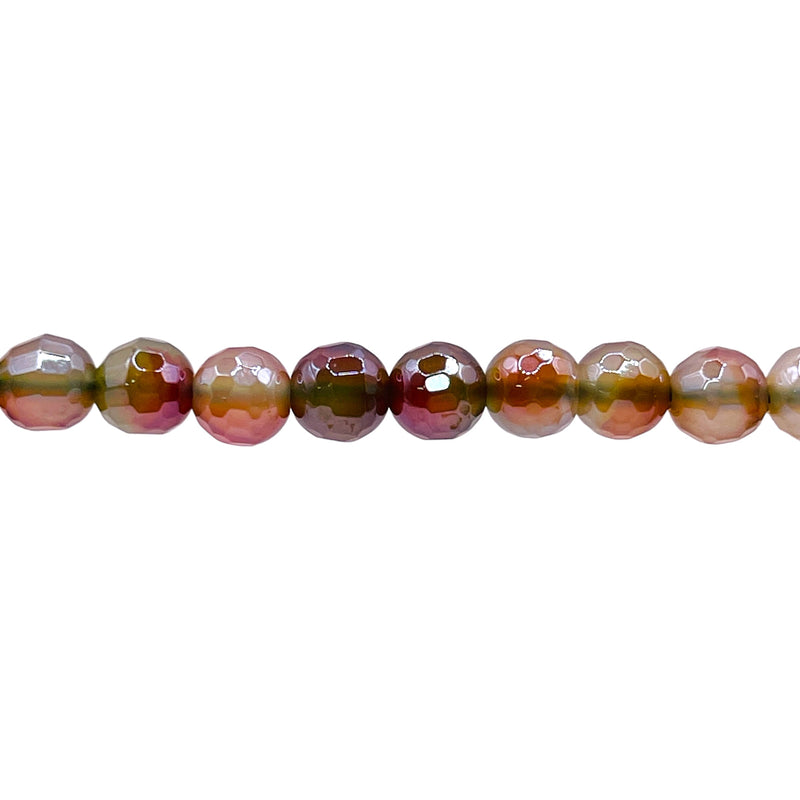 6mm Round Cut Agate Fall Shine