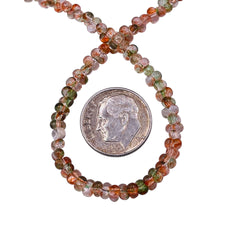 4.5mm Thunder Polish Glass Crystal Peanut Peach Blossom