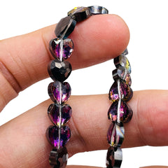8mm Heart Glass Crystal Violet Dream