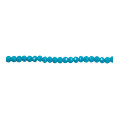 3mm Thunder Polish Glass Crystal Roundel Cut Turquoise Jade AB