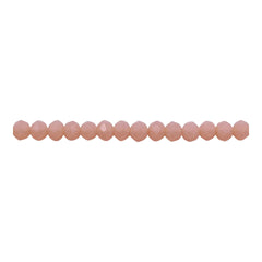 4mm Thunder Polish Glass Crystal Roundel Cut Beige Jade