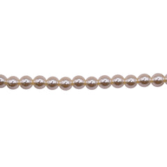 4mm Round Thunder Polish Glass Pearl Light Gold