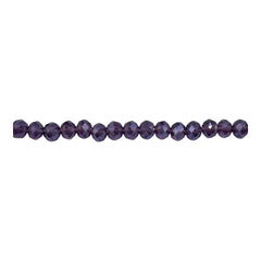 4mm Thunder Polish Glass Crystal Roundel Cut Violet AB