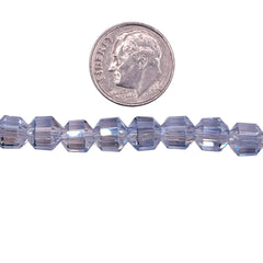 8mm Decagon Glass Crystal Gray Blue