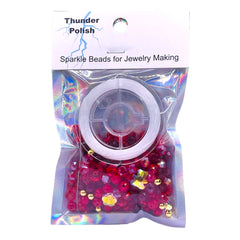 Thunder Polish Glass Crystal Ruby Bead Kits
