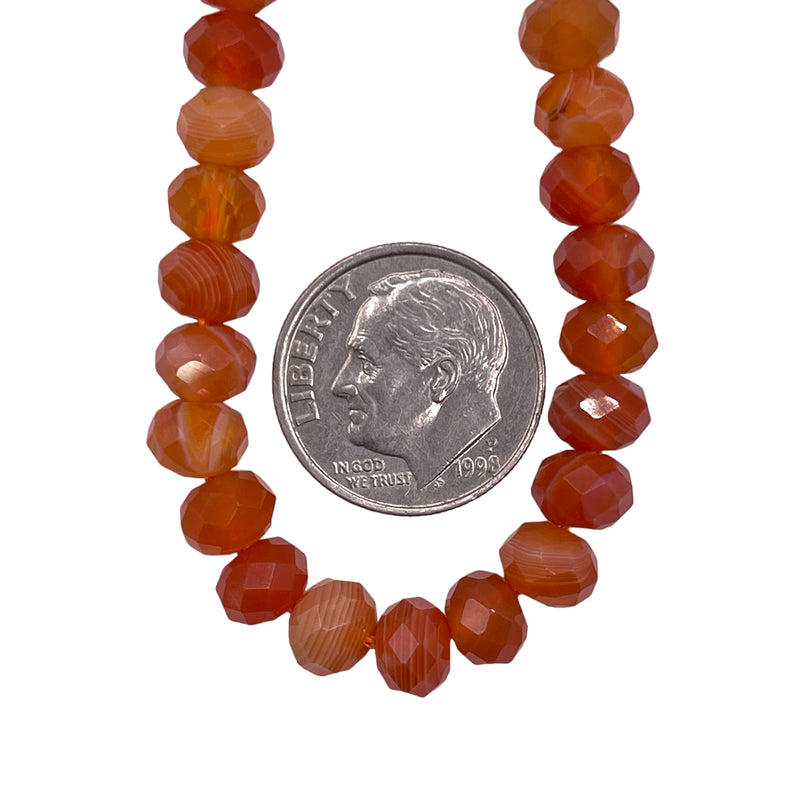 6x4mm Roundel Cut Red Agate