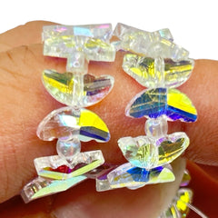 10x4mm Butterfly Wing Glass Crystal Super AB