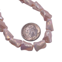 10x8mm Twisted Bow Tie Glass Crystal Beige Jade AB