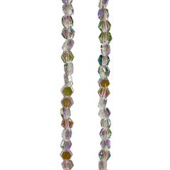 4mm Hexagon Glass Crystal Magic Purple