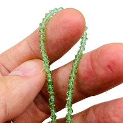 3mm Thunder Polish Glass Crystal Bicone Chrysolite