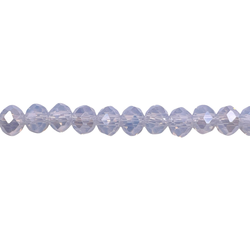 6mm Thunder Polish Glass Crystal Roundel Cut Opal AB