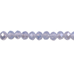 6mm Thunder Polish Glass Crystal Roundel Cut Opal AB