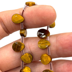10x8mm Flat Teardrop Cut Tiger Eye