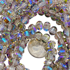8mm Lantern Glass Crystal Magic Purple