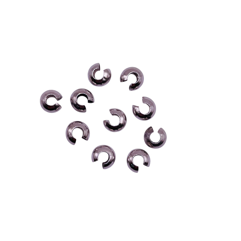 4mm Crimp Bead/Knot Cover 925 Silver