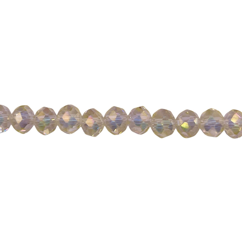 6mm Thunder Polish Glass Crystal Roundel Cut Magic Gold