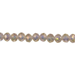 6mm Thunder Polish Glass Crystal Roundel Cut Magic Gold