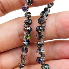 6x4mm Teardrop Glass Crystal Dark Violet Dream