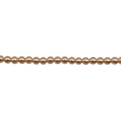 3mm Round Thunder Polish Glass Pearl Medium Gold