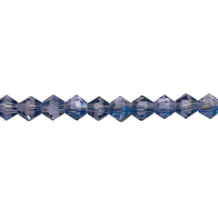 6mm Thunder Polish Glass Crystal Bicone Magic Blue