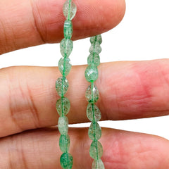 6x4mm Teardrop Cut Green Strawberry Quartz