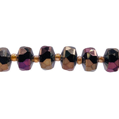 10x6mm Cylinder Cut Purple Gold