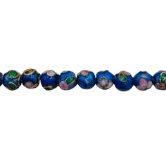 6mm Round Cloisonne Blue