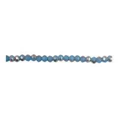 3mm Thunder Polish Glass Crystal Roundel Cut Blue Jade MG