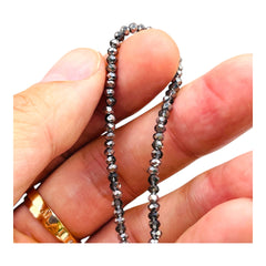 3mm Thunder Polish Glass Crystal Roundel Cut Half Silver