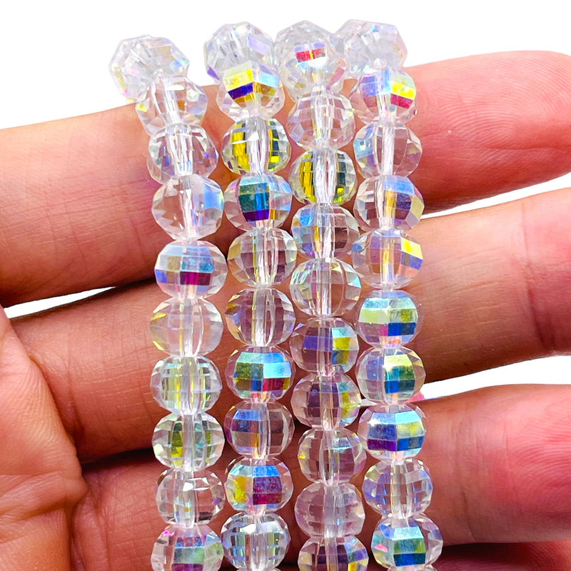 8mm Lantern Glass Crystal Super AB