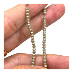 3mm Thunder Polish Glass Crystal Roundel Cut Tortilla AB
