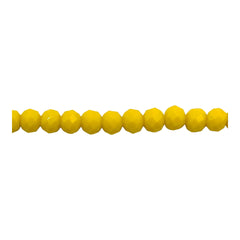 6mm Thunder Polish Glass Crystal Roundel Cut Banana Jade