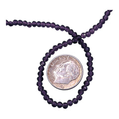 3mm Thunder Polish Glass Crystal Roundel Cut Violet