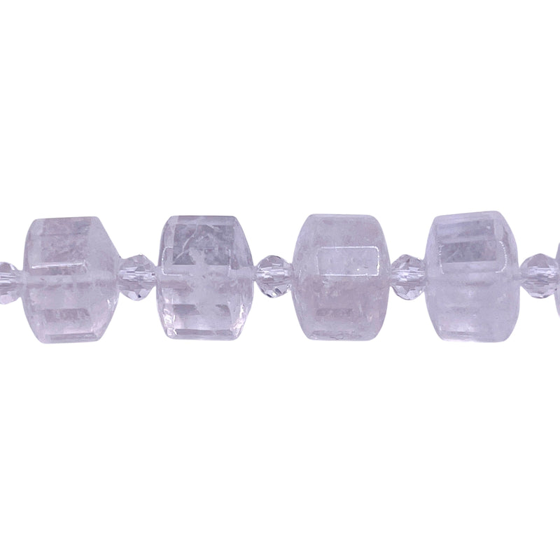 12x9mm Cylinder Cut Clear Quartz