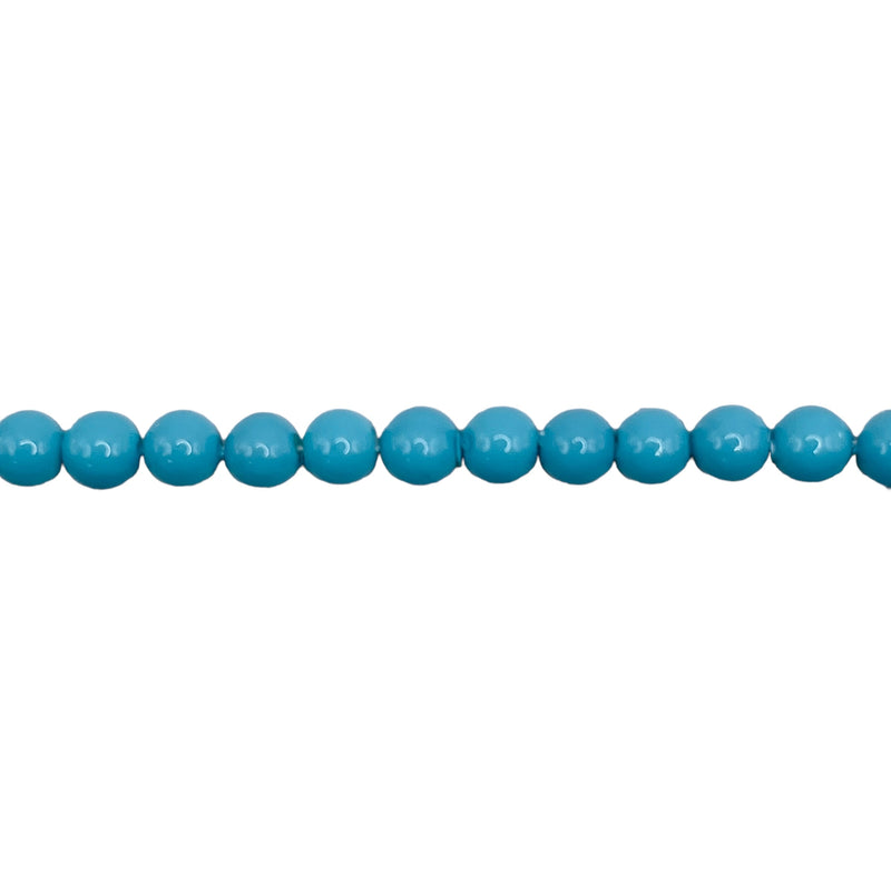 4mm Round Shell Pearl Turquoise