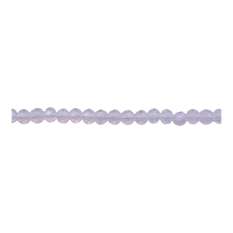 4mm Thunder Polish Glass Crystal Roundel Cut Opal