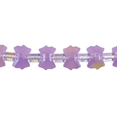 10x7mm Bow Tie Glass Crystal Pink Jade Super AB